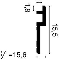 ORAC C395 Eckleiste - 200 x 3,1 x 15,5cm (VE = 20Mt)