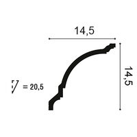ORAC CX203 Eckleiste - 200 x 14,5 x 14,5cm (VE = 18Mt)
