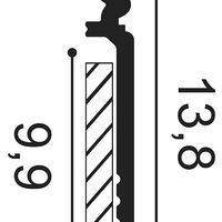 ORAC SX186 Sockelleiste - 200 x 2,2 x 13,8cm (VE = 32Mt)