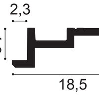 ORAC C396 Eckleiste - 200 x 6,1 x 18,5cm (VE = 16Mt)