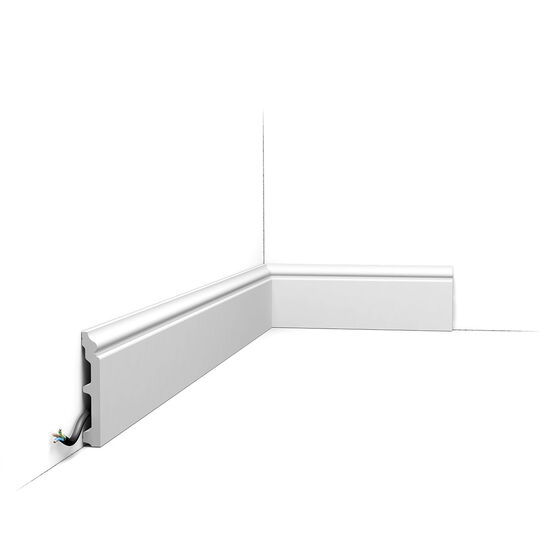 ORAC SX173-RAL9003 Sockelleiste - 200 x 1,6 x 10cm (VE = 40Mt)