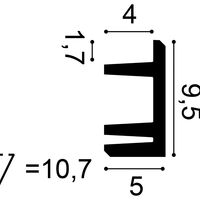 ORAC C381 Indirekte Beleuchtung - 200 x 5 x 9,5cm (VE = 20Mt)
