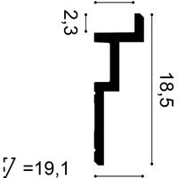 ORAC C396 Eckleiste - 200 x 6,1 x 18,5cm (VE = 16Mt)