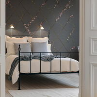 REBEL WALLS 1222561DP Winding Spring, Black - indiv. Digitaldruck, Motiv fortsetzbar