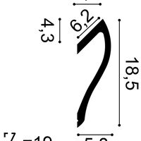 ORAC C371 Indirekte Beleuchtung - 200 x 5,8 x 18,5cm (VE = 16Mt)